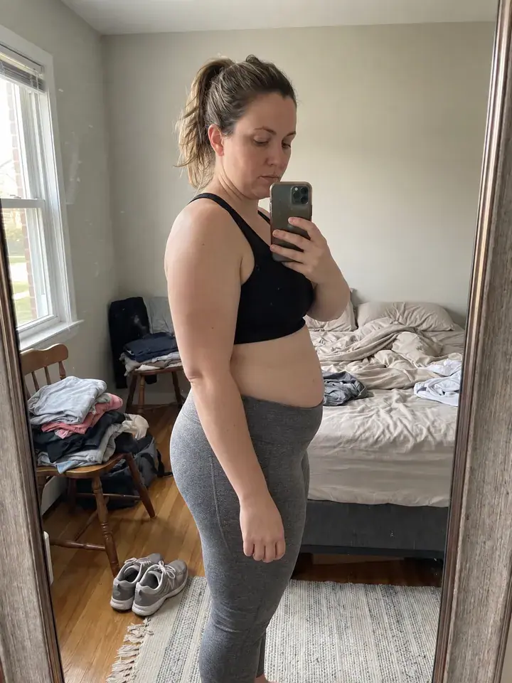 AI example of a woman at about 30% body fat